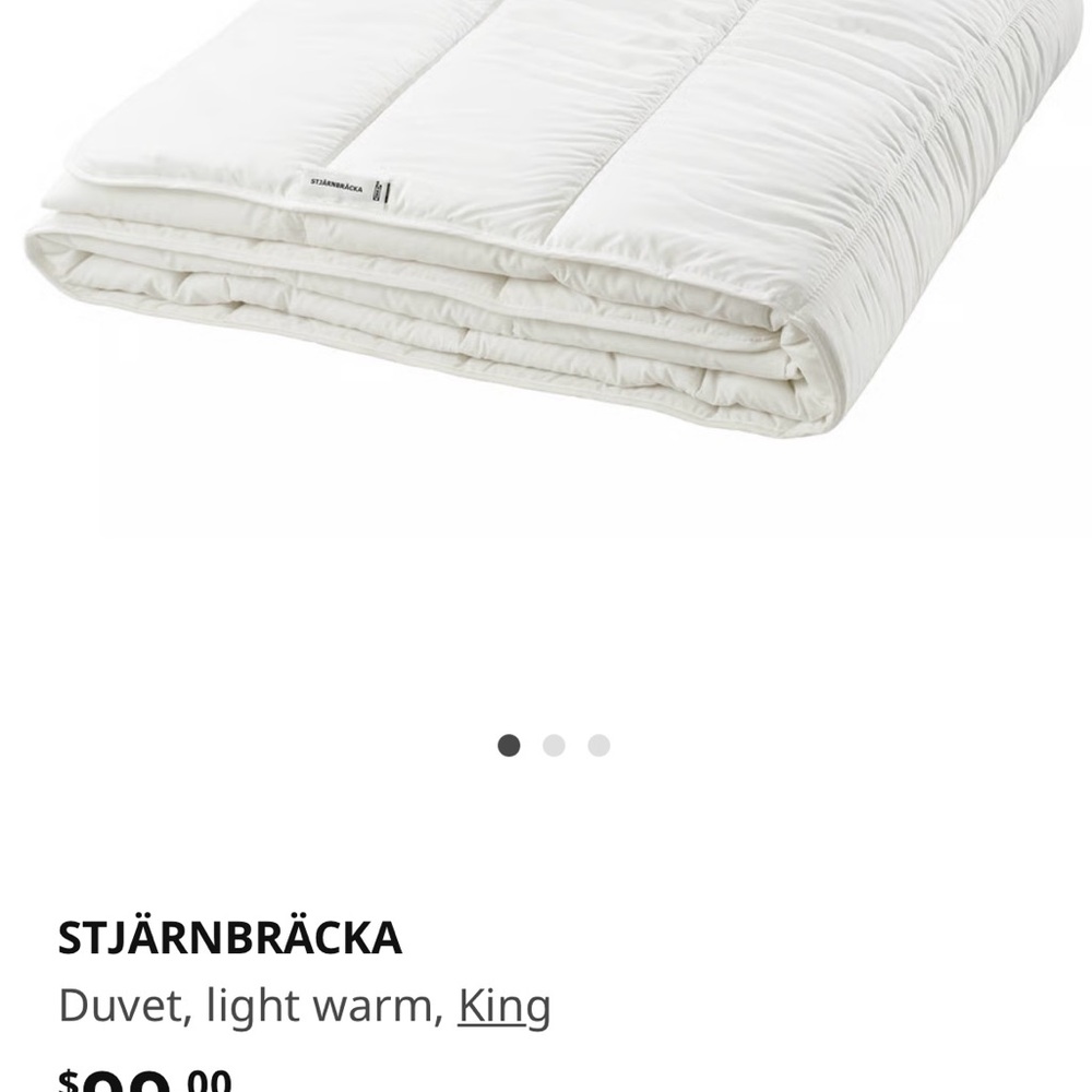 IKEA King Sized White Duvet